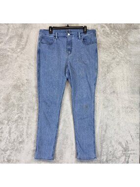 Levis Line 8 Jeans Womens 34 Blue Medium Wash Skinny Slim Stretch Denim Pants